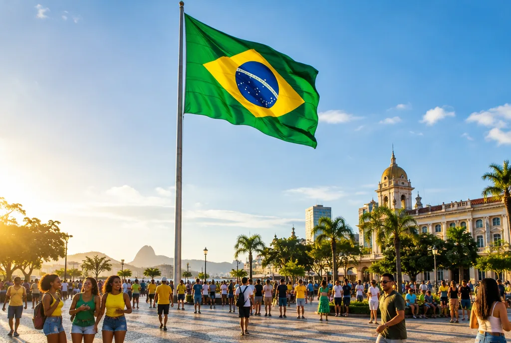 Die brasilianische Flagge: Farben, Sterne und Bedeutung Die brasilianische Flagge: Farben, Sterne und Bedeutung